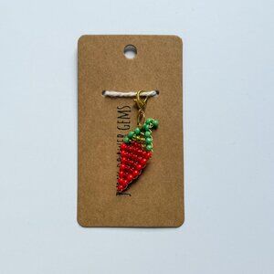Red Jalapeno Beaded Charm